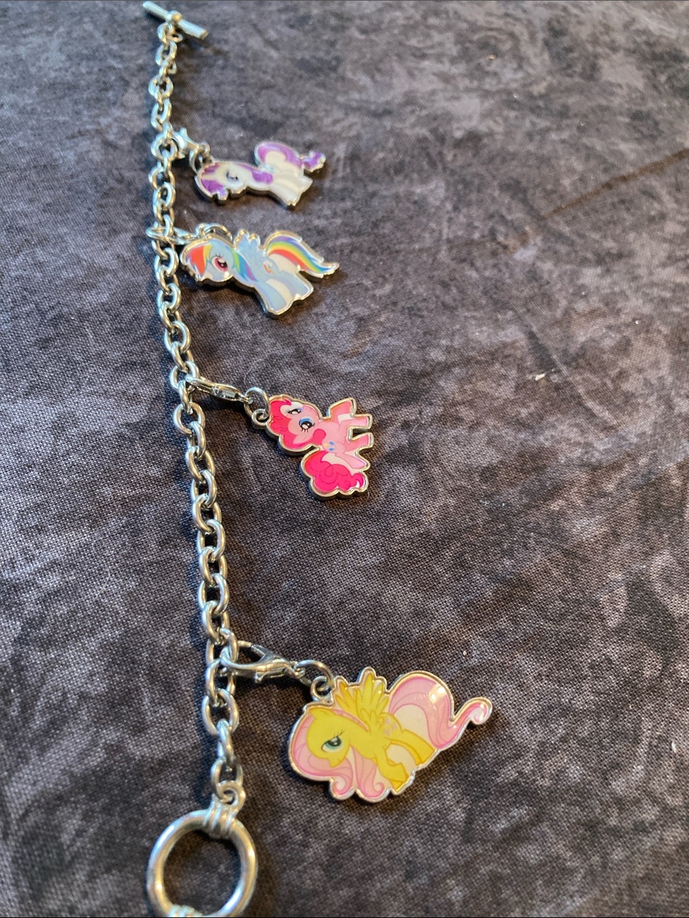 Pink and Multicolor Pony Charm Bracelet for Girls